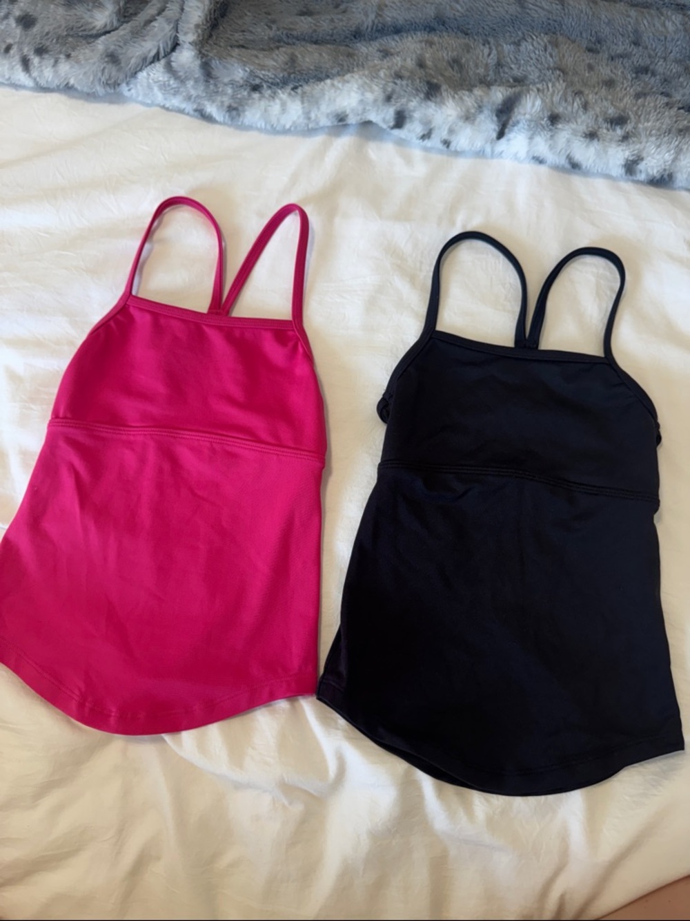 Bloch Kids Dance Tops in Hot Pink and Black (set of 2)